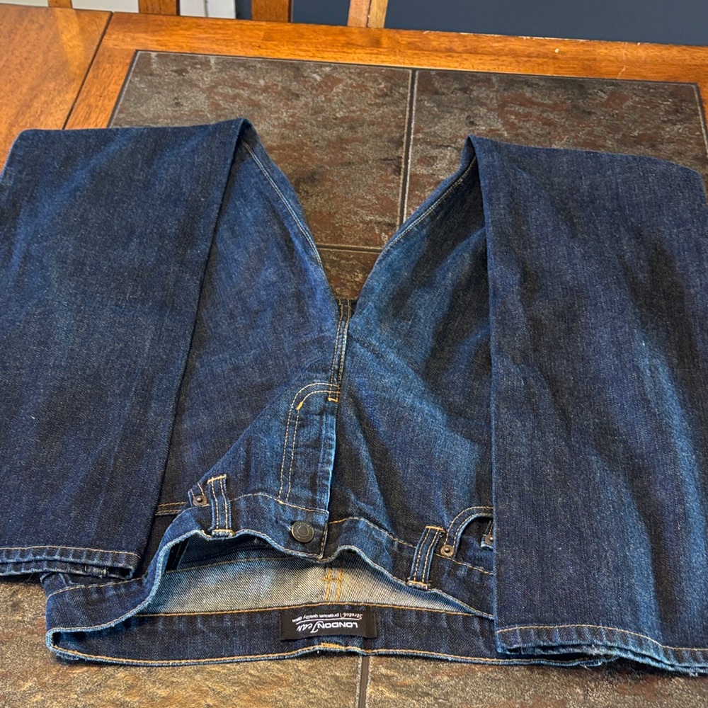 LONDONJEAN Dark Blue Wide Leg Stretch Jeans Sz 8 - Picture 12 of 12
